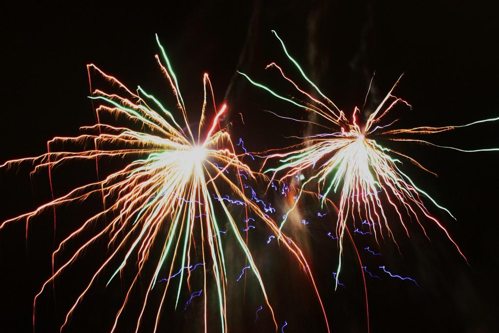 A picture of fireworks in East Ilsley